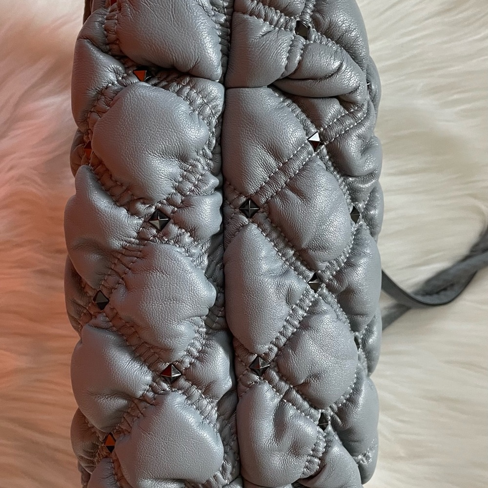 Valentino Grey Medium Nappa SpikeMe Shoulder Bag. - Picture 7 of 13